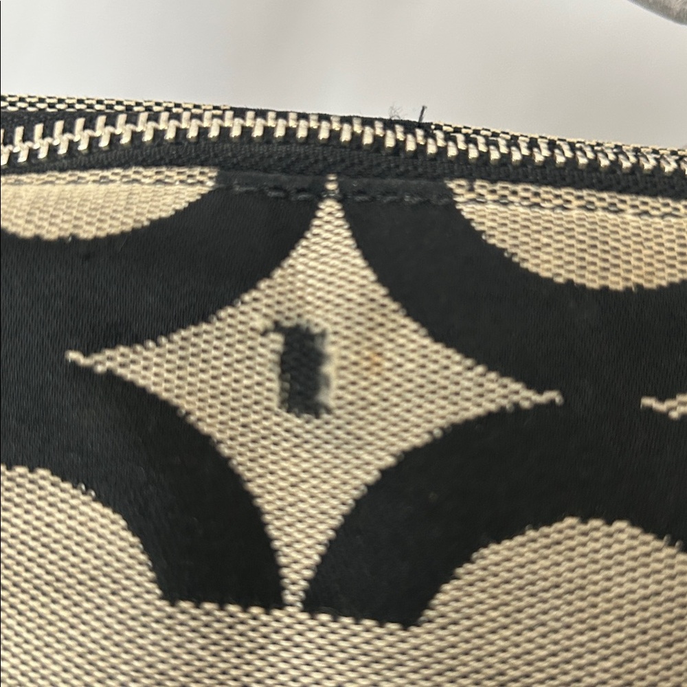 Coach Grey/Black Signature C Print Classic Poppy Travel Tote Bag Purse 🌺🌺 - Picture 14 of 16